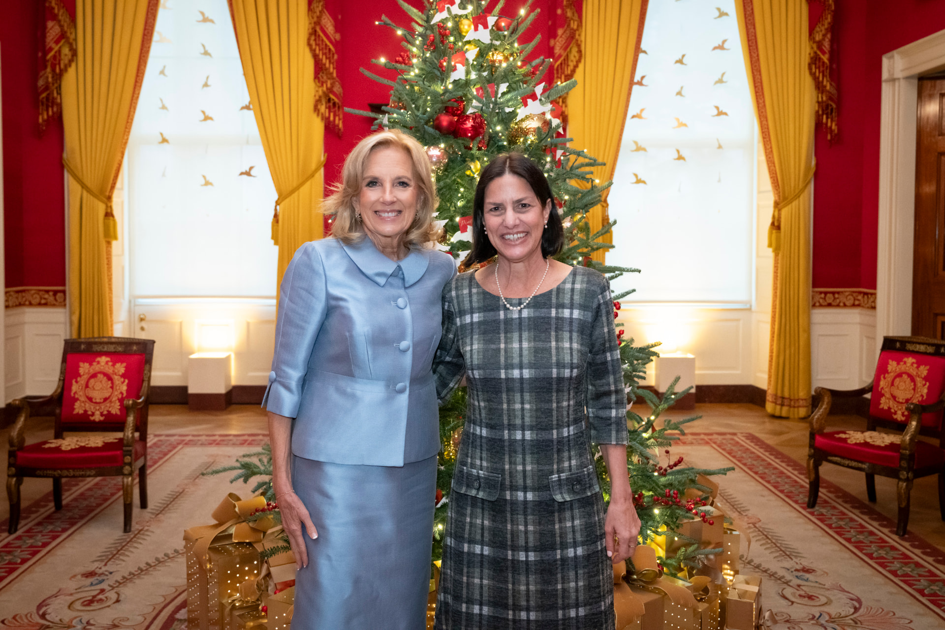 Marlena Fejzo with Jill Biden at the White House.